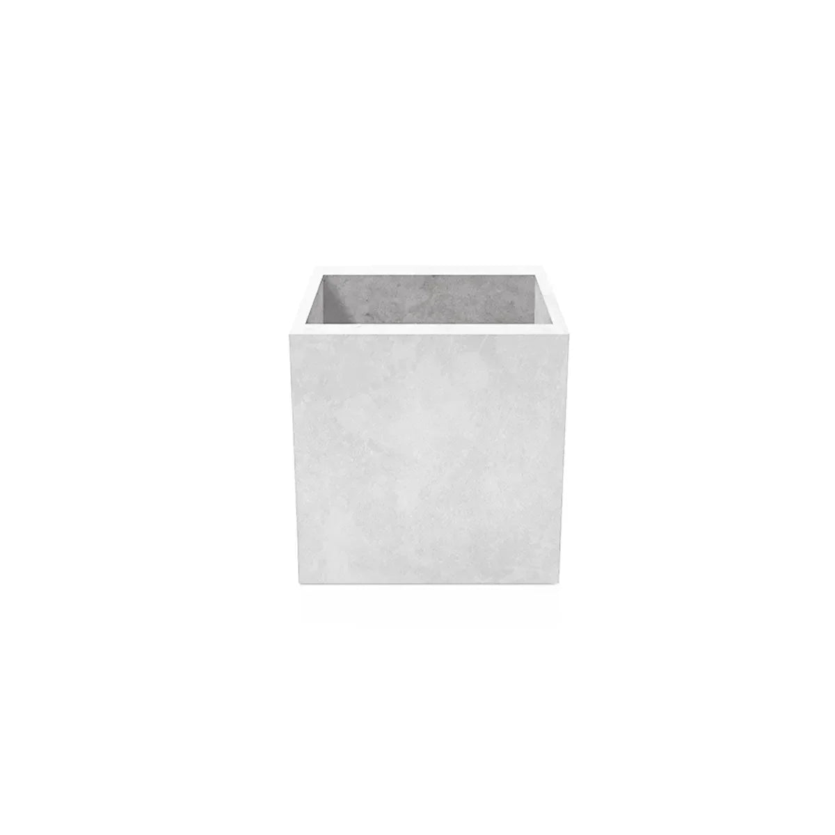 Outdoor Concrete Planters - Square 50x50x50 cm on white background Decormania.eu